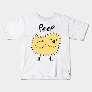 Scruffy Yellow Chick Kids T-Shirt